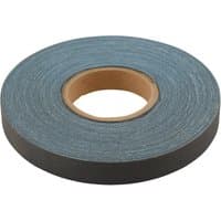 Draper emery cloth roll, 25mm x 50m, 120 grit, dark gray abrasive surface with brown cardboard core.