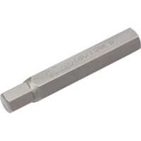 Hexagonal silver insert bit, 12mm x 75mm, with engraved text, for mechanic's bit sets by Draper Expert.
