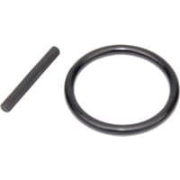 Black Draper Expert ring and pin kit for 3/4" square drive impact sockets, featuring a circular ring and cylindrical pin.