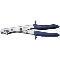 Draper Expert 250MM Hand Nibbler with blue ergonomic handles and silver metal cutting jaws.
