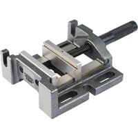 Gray Draper Expert 3 Way Drill Press Vice, 100mm, with adjustable jaws, screw mechanism, and sturdy metal construction.