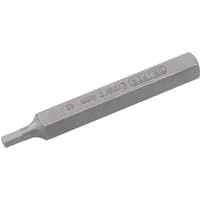 Hexagonal steel insert bit, 4mm x 75mm, with engraved Draper Expert branding, designed for mechanic's bit sets.