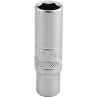 Silver Draper Expert 6 Point Deep Socket, 1/4" Sq. Dr., 10mm with knurled grip and engraved branding.
