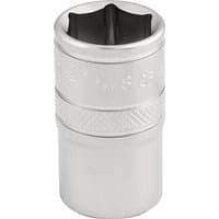 Silver Draper Expert 6 Point Imperial Socket, 1/2" Sq. Dr., 5/8", with knurled grip and engraved size markings.