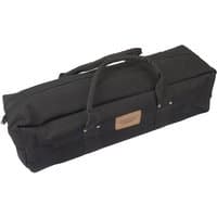 Black Draper Expert 600MM heavy-duty canvas tool bag with sturdy handles and a rectangular shape.