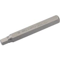Hexagonal silver Draper Expert 7mm x 75mm insert bit with 10mm shank, designed for mechanic's bit sets.