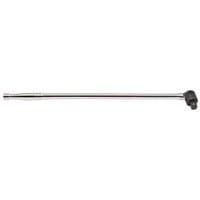Draper Expert breaker bar, 3/4" square drive, 640mm long, silver metal with a black pivoting head.