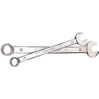 Silver Draper Expert 14mm combination spanner with open and ring ends, polished finish, embossed branding.
