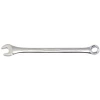 Silver Draper Expert 15mm combination spanner with open and ring ends, polished finish.