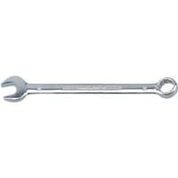 Silver Draper Expert 19mm combination spanner with open-end and ring-end design, polished finish.