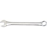 Silver Draper Expert 32mm combination spanner with open end and ring end, polished chrome finish.