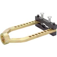 Gold and black Draper Expert CV Joint Removal Tool with adjustable bolts and perforated arms.
