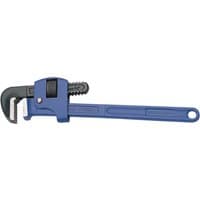 Blue Draper Expert adjustable pipe wrench, 350mm, with serrated jaws and long handle.