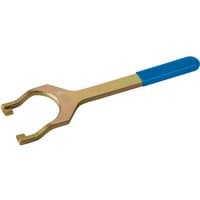 Gold-toned Draper Expert driveshaft extractor fork, 390mm, with a blue rubber grip handle.