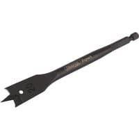 Black Draper Expert flat wood bit, 20mm, with pointed tip and hexagonal shank, engraved with "Draper Expert" and "20".