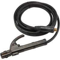 Black Draper Expert MMA welding electrode holder with 3m cable and 30/50 Dinse-type plug, 200A capacity.