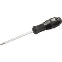 Black and silver Draper TX-STAR screwdriver, T6 x 75mm, with ergonomic handle and precision tip.