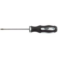 Draper TX-STAR screwdriver, T20T x 100mm, with black soft grip handle and silver shaft.
