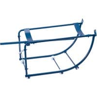 Blue metal Draper Expert Drum Cradle for 205L barrels with curved frame and handles.