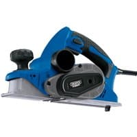 Blue and black Draper Expert electric planer, 82mm blade, ergonomic handle, and 950W motor.