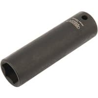 Black Draper Expert deep impact socket, 1/4" square drive, 10mm size, with HI-TORQ 6-point design and brand logo.