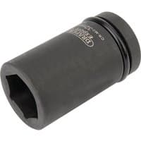 Black Draper Expert deep impact socket, 1" square drive, 32mm size, with HI-TORQ 6-point design and engraved branding.