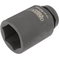Black Draper Expert deep impact socket, 42mm, with 3/4" square drive and HI-TORQ 6-point design.
