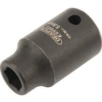 Black Draper Expert HI-TORQ 6 Point Impact Socket, 1/4" square drive, 5.5mm, with engraved branding and side hole.