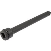 Black Draper Expert impact extension bar, 1" square drive, 400mm length, with a robust cylindrical design.