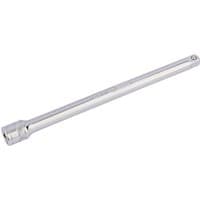 Silver Draper Expert extension bar, 3/8" square drive, 200mm length, with a polished finish and knurled grip end.