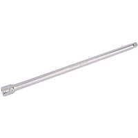 Silver Draper Expert extension bar, 3/8" square drive, 300mm length, with a polished finish and knurled grip end.