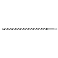 Extra long Draper Expert auger bit, 600mm length, 16mm diameter, spiral design, silver and black finish.