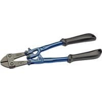 Blue and black Draper Expert bolt cutter, 350mm, with heavy-duty center cut jaws and rubberized handles.