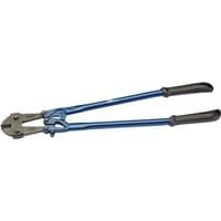 Blue Draper Expert bolt cutter, 750mm, with black rubber grips and heavy-duty steel jaws.