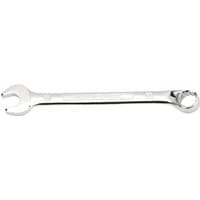 Silver Draper Expert HI-TORQ combination spanner, 16mm, with open and ring ends, polished chrome finish.