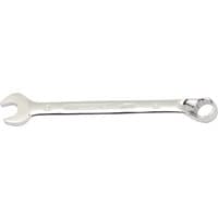 Silver Draper Expert HI-TORQ combination spanner, 20mm, with open and ring ends, polished chrome finish.