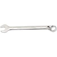 Silver Draper Expert HI-TORQ combination spanner, 24mm, with open and ring ends, polished chrome finish.