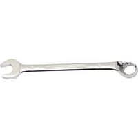 Silver Draper Expert 32mm combination spanner with open-end and ring-end, polished chrome finish.