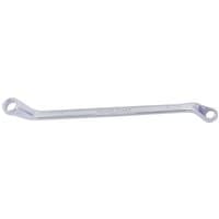 Silver Draper Expert HI-TORQ deep offset ring spanner, dual-ended with 8mm and 9mm sizes, curved handle design.