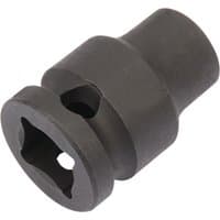 Black Draper Expert 6 Point Impact Socket, 3/8" drive, 8mm size, cylindrical shape with a hexagonal opening.