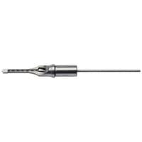 Draper Expert 1/4" hollow square mortice chisel with bit, featuring a long metal shaft and a square cutting head.