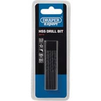 Pack of 10 Draper Expert 3.0mm HSS drill bits in clear plastic case with blue and black label.