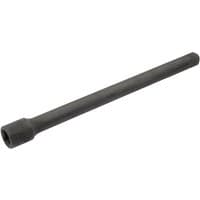 Black Draper Expert impact extension bar, 1/2" square drive, 250mm length, cylindrical steel design.
