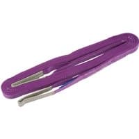 Purple Draper Expert load sling, 4m x 50mm, 1-tonne capacity, with reinforced loops at each end.