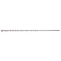 Masonry drill bit by Draper Expert, 12 x 400mm, silver with spiral fluting and pointed tip.