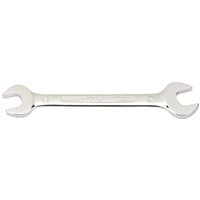 Silver Draper Expert open end spanner, 22 x 24mm, with polished finish and engraved size markings.