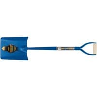 Blue Draper Expert shovel with solid forged taper mouth and ash shaft, featuring a D-shaped handle.
