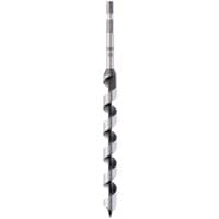 Draper Expert auger bit, 13mm, silver with black spiral flutes and pointed tip for wood drilling.