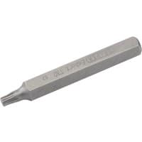Silver Draper Expert T30 x 75mm TX-STAR bit with hexagonal base and engraved branding.