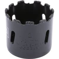 Black Draper Expert 51mm hole saw with tungsten carbide grit edge and vent slots